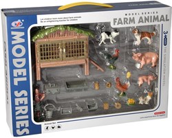 Coffret de jeu clapier à lapins animaux de ferme jouet éducatif plastique
