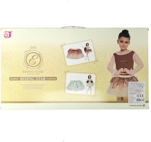 Lobbes coffret poupée poupée mode avec jupe déguisement pour enfants rose-2