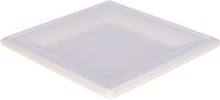 Assiettes jetables carrées canne à sucre 20cm blanc - lot de 8 assiettes écologiques