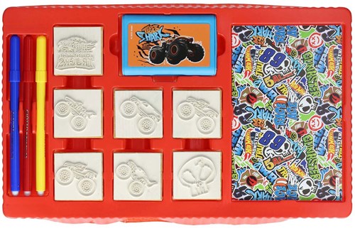 Hot Wheels coffret coloriage tampons boîte créative 41 pièces jouet-3
