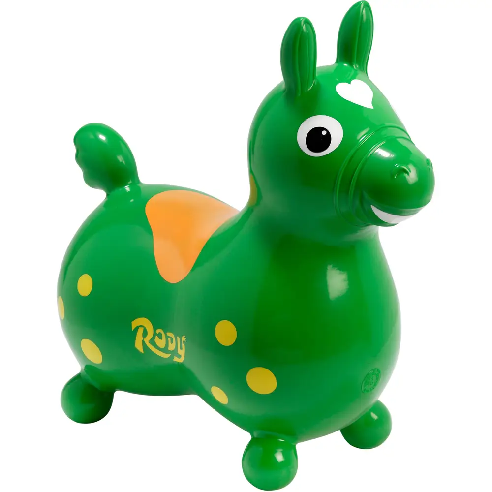 Vedes cheval sauteur Rody vert jouet à sauter pour enfants dès 3 ans