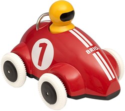 Brio voiture de course Push & Go - voiture jouet en bois rouge - 30226