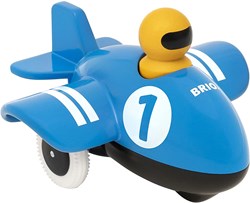 Brio Avion Push & Go - avion jouet en bois coloré pour tout-petits