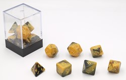 HOT Games Dobbelstenen Zwart/Geel 7 set Brick