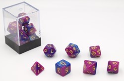 HOT Games Dobbelstenen Roze/Blauw7 set Brick