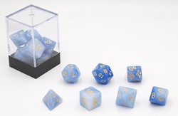 HOT Games Dobbelstenen Stardust Single Blauw 7set