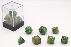 HOT Games Dobbelstenen Stardust Groen/Amber 7set
