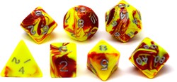 HOT Games Dobbelstenen Toxic Geel/Rood 7 ass zakje
