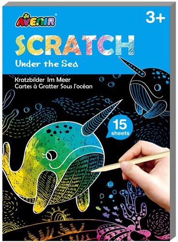 AVENIR Scratch Art Book Mini A6 - Au fond de la mer