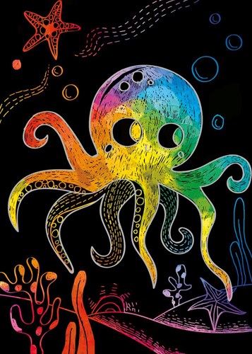 AVENIR Scratch Art Book Mini A6 - Au fond de la mer-3
