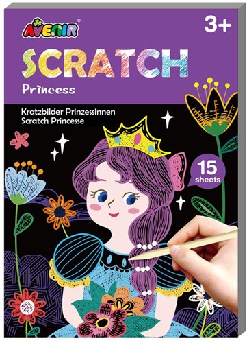 Avenir Livre Scratch Art Mini A6 princesse couleurs arc-en-ciel