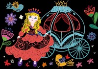 Avenir Livre Scratch Art Mini A6 princesse couleurs arc-en-ciel-3