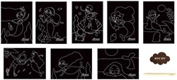 Avenir scratch junior sirène kit créatif 23x23cm 8 pièces artistique
