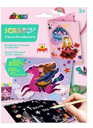 AVENIR Scratch Art - Cartes de voeux - Princesses