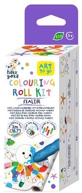 Haku Yoka jouet rouleau à colorier - Mini set animaux marins avec crayons