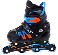 Alert patins à roulettes enfants orange taille 31-34 réglables-2