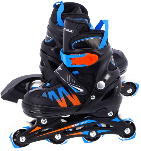 Alert patins à roulettes enfants orange taille 31-34 réglables-3