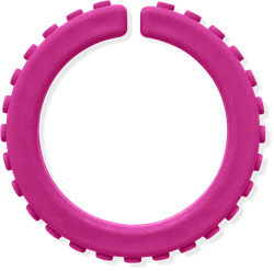 ARK Therapeutic bracelet à mâcher jouet sensoriel magenta grand Getextureerde kauwarmband om te draaien om de pols, alternatief voor kauwen op mouwen, voor kinderen en volwassenen.
