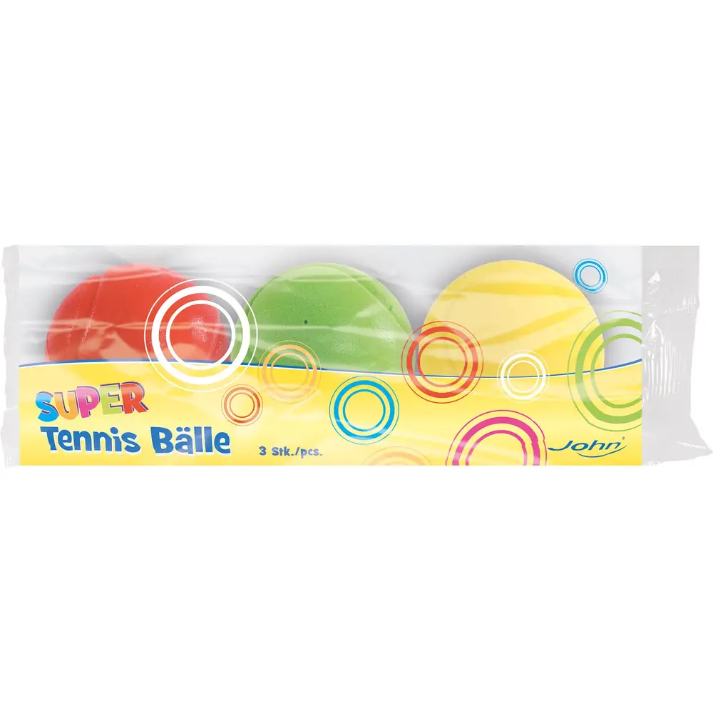 John balles de tennis souples set - 3 pièces - 70 mm - jouet tennis