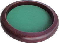 HOT Games Piste de dés en bois brun rond de 35cm avec feutre