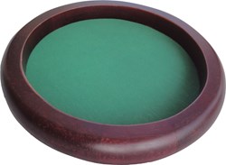 HOT Games Piste de dés en bois brun rond de 35cm avec feutre