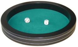 HOT Games Piste de dés 34 cm.zw.MDF/gr.velours