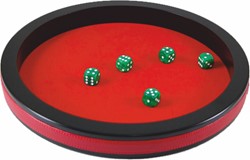 HOT Games Piste de dés 40 cm.zw.MDF/rouge.vilt