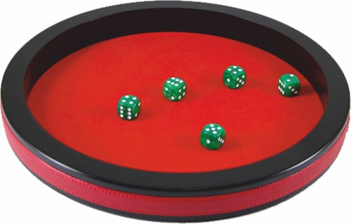 HOT Games Piste de dés 40 cm.zw.MDF/rouge.vilt