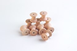 TickiT bobines en bois pour loisirs créatifs - lot de 10 bobines naturelles