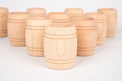TickiT barils en bois jouet naturel 55 mm lot de 10