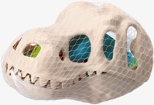 KiddyGo set de plage dinosaure - jouet de plage moules T-Rex blanc