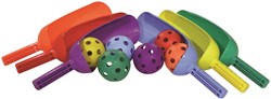 Spordas set de scoop - 6 battes et balles colorées pour jouer dehors