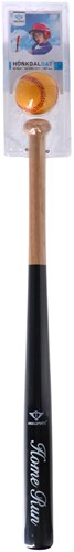 Angel Sports set de baseball - batte en bois 28 pouces avec balle noire-2