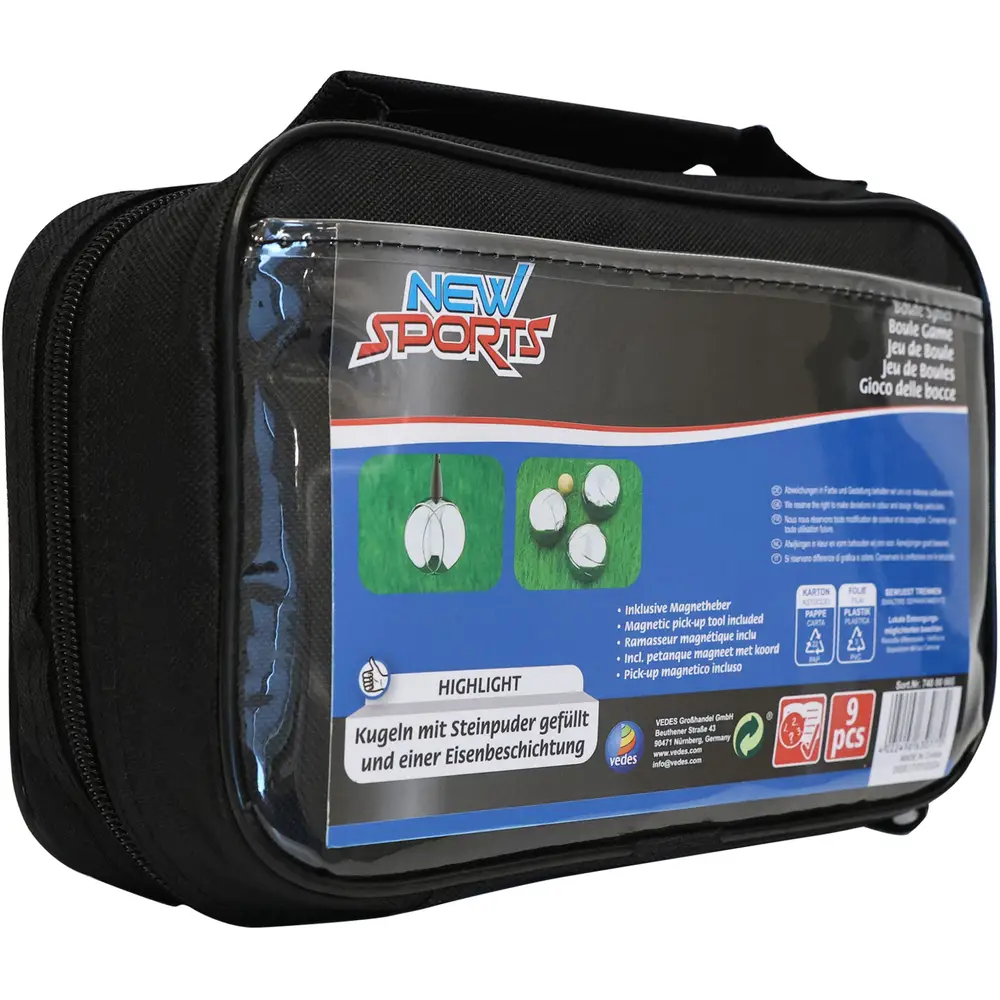 New Sports jeu de boules avec aimant et sac de rangement - boules en métal