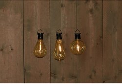 Anna's Collection lampe solaire extérieure rétro filament noir LED jardin