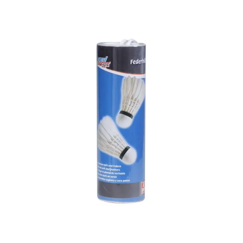 New Sports volants de badminton avec plumes et liège, lot de 4 pièces