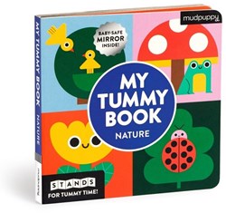 Mudpuppy livre bébé nature - livre interactif tummy time avec miroir