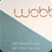 Wobbel Original blanchie avec feutrine Bleu ciel-2