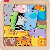 Mattel puzzle en bois animaux Fisher-Price - jouet éducatif-3