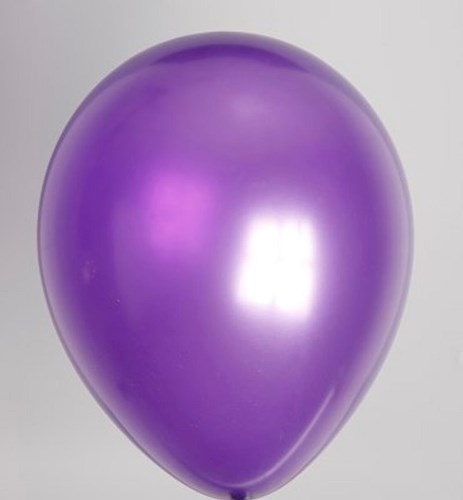 Ballon métallique violet ø 30 cm 100 pièces - décoration de fête latex