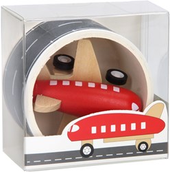 Avion en bois jouet avec bande de route 8 mètres - jeu créatif