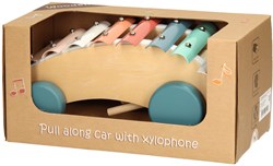 Xylophone en bois à tirer pastel jouet éducatif multicolore