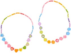 Collier en bois perles jouet coloré pour enfants