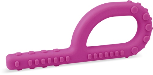ARK Therapeutic jouet à mâcher sensoriel Textured Grabber magenta standard Grabber-kauwtool met 3 texturen, ook geschikt voor eettherapie en sensorische opbouw.