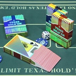 HOT Sports + Toys cartes de poker Texas Hold'em 100% plastique jumbo