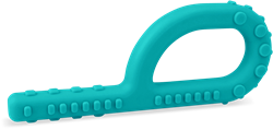 ARK Therapeutic jouet à mâcher jouet sensoriel à mâcher XT medium teal Grabber-kauwtool met 3 texturen, ook geschikt voor eettherapie en sensorische opbouw.