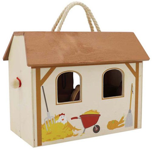 Écurie en bois set de jeu portable - écurie jouet 13 pièces-3