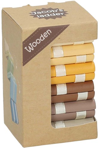 Échelle de Jacob en bois jouet sensoriel multicolore pastel-3