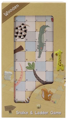 Lobbes jeu en bois Serpents et Échelles pour enfants jouet classique