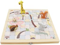 Lobbes jeu en bois Serpents et Échelles pour enfants jouet classique-2